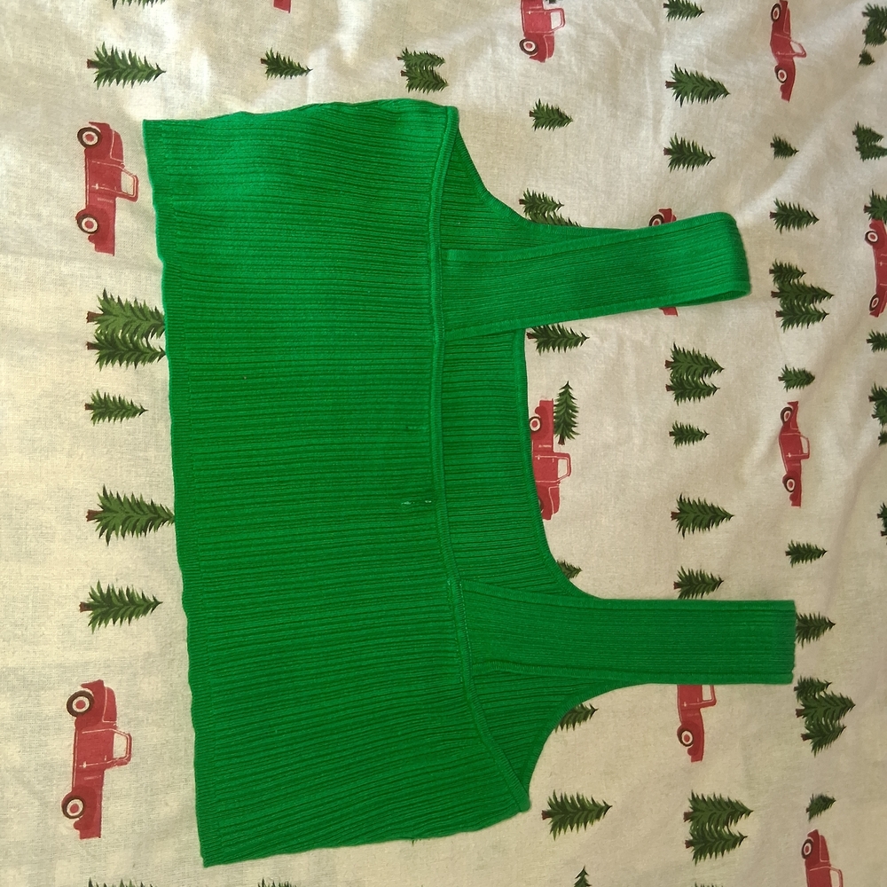 H&M Emerald Ribbed Top - Picture 4 of 7